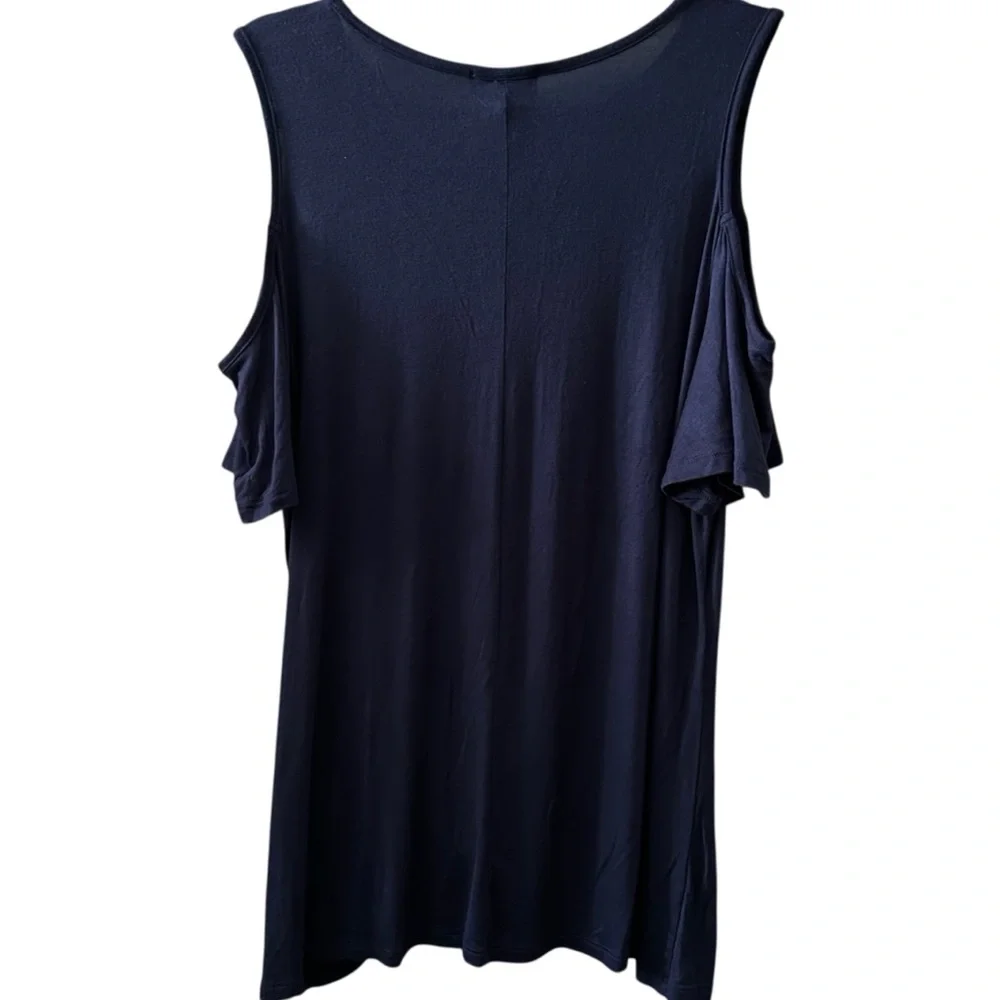 Gameday Couture PENN STATE Nittany Lions Cold Shoulder Top Tie Knot Navy Sz XXL - Picture 2 of 8